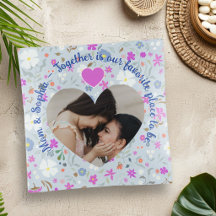 Daughter Gift Ditsy Blue Heart Photo