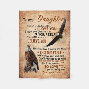 Daughter Gift   Letter To My Daughter From Dad Fleece Blanket