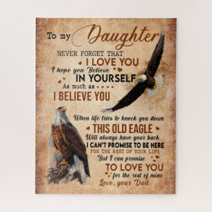 Daughter Gift   Letter To My Daughter From Dad Jigsaw Puzzle