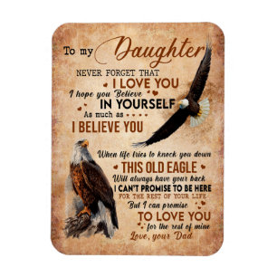 Daughter Gift   Letter To My Daughter From Dad Magnet
