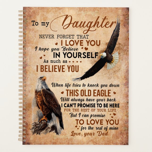 Daughter Gift | Letter To My Daughter From Dad Planner (Front)