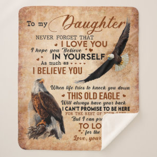 Daughter Gift   Letter To My Daughter From Dad Sherpa Blanket