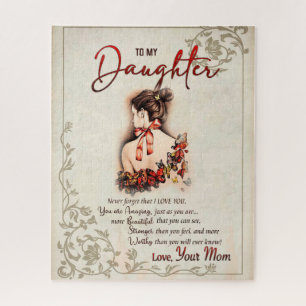 Daughter Gift   Letter To My Daughter From Mom Jigsaw Puzzle