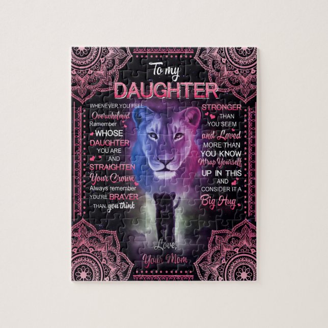Daughter Gift | Letter To My Daughter From Mom Jigsaw Puzzle (Vertical)