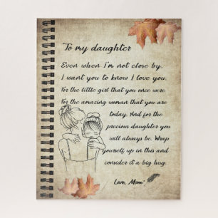 Daughter Gift Letter To My Daughter From Mom Jigsaw Puzzle