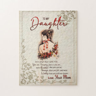 Daughter Gift   Letter To My Daughter From Mom Jigsaw Puzzle
