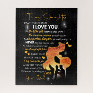 Daughter Gift Letter To My Daughter Love From Dad Jigsaw Puzzle