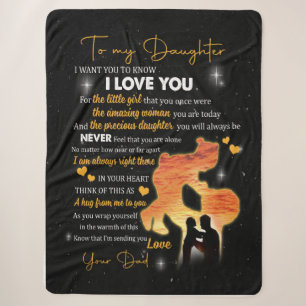 Daughter Gift  Letter To My Daughter Love From Dad Sherpa Blanket