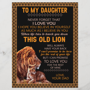 Daughter Gifts Letter To My Daughter From Dad Letterhead