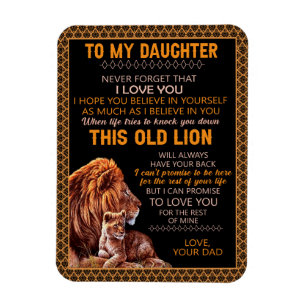 Daughter Gifts Letter To My Daughter From Dad Magnet