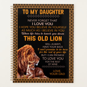 Daughter Gifts   Letter To My Daughter From Dad Planner