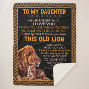 Daughter Gifts   Letter To My Daughter From Dad Sherpa Blanket