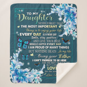 Daughter Gifts   Letter To My Daughter From Dad Sherpa Blanket