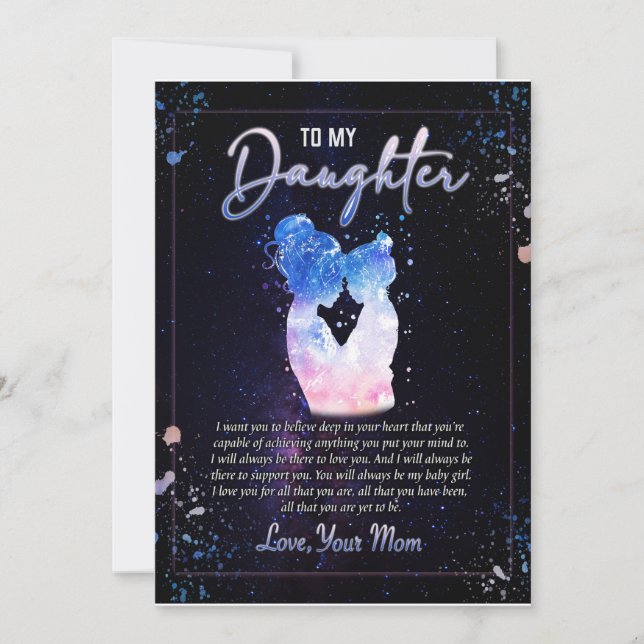 Daughter Gifts | Letter To My Daughter From Mom Invitation (Front)