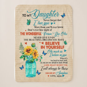 Daughter Gifts Letter To My Daughter From Mom Sherpa Blanket
