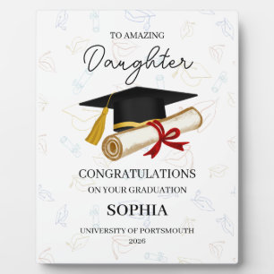 Daughter Graduation Keepsake Name Year Plaque