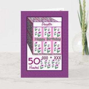 DAUGHTER - Happy 50th Birthday Card