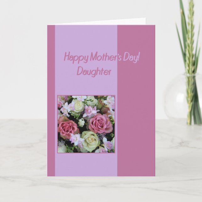 Daughter   Happy Mother's Day rose card (Front)