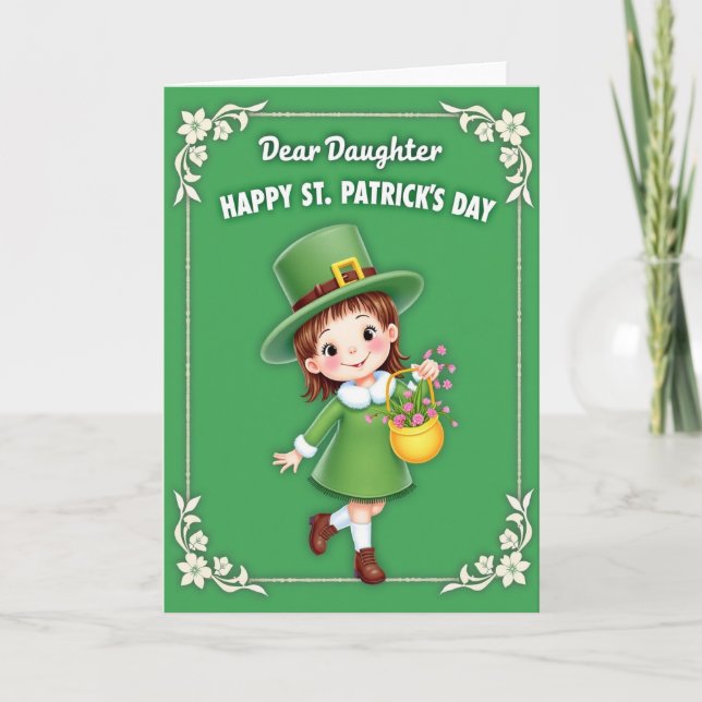 Daughter Happy St Patricks Day Card (Front)