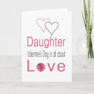 Daughter Happy Valentine's Day Roses Holiday Card