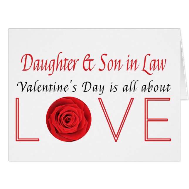 Daughter & Husband Happy Valentine's Day Roses (Front Horizontal)