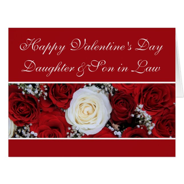Daughter & Husband Happy Valentine's Day Roses (Front Horizontal)