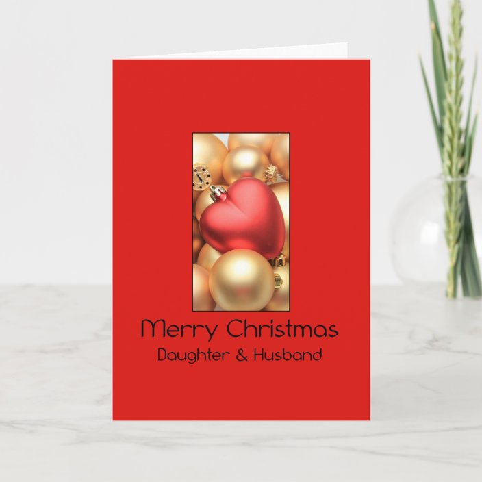 Daughter &amp; Husband Merry Christmas card | Zazzle.ca