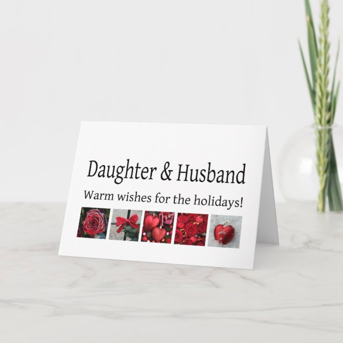 Daughter &amp; Husband Merry Christmas card | Zazzle.ca