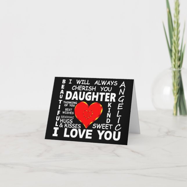 Daughter I Love You Card (Front)
