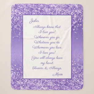 Daughter I Love You Sherpa Blanket