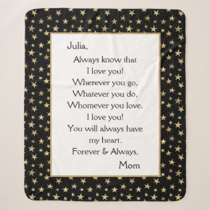 Daughter I Love You Sherpa Blanket