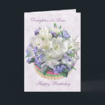 Daughter-in-Law Birthday Card with white Crocuses.<br><div class="desc">Beautiful spring display with white crocuses and tiny bluish forget-me-not flowers.Fully customizable,  you can adjust the position of the images,  change font,  colour,  size or put your own messages.</div>