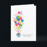 Daughter In Law Birthday Cards, Colorful Balloons Card<br><div class="desc">A colorful illustration showing colorful different shape balloons bursting out of a magical gift box. Kinda joy,  happiness and colorful burst! A colorful birthday celebration card for your daughter in law. Inside message is customizable.</div>