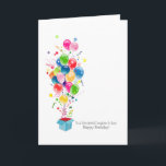 Daughter In Law Birthday Cards, Colorful Balloons Card<br><div class="desc">A colorful illustration showing colorful different shape balloons bursting out of a magical gift box. Kinda joy,  happiness and colorful burst! A colorful birthday celebration card for your daughter in law. Inside message is customizable.</div>