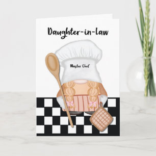 Daughter in Law Birthday Whimsical Gnome Chef Card