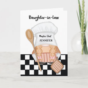 Daughter in Law Birthday Whimsical Gnome Chef Cook Card