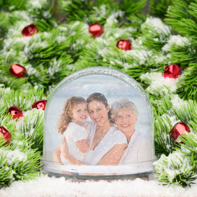 Daughter In Law Christmas Gift Custom 2 Photo Snowglobe (Christmas)