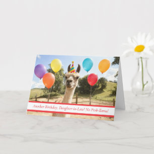 Daughter in Law Cute and Funny Llama Card