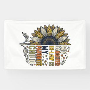Daughter In Law Favorite Child Sunflower Vintage S Banner