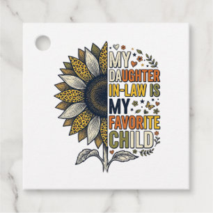 Daughter In Law Favorite Child Sunflower Vintage S Favour Tags