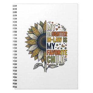 Daughter In Law Favorite Child Sunflower Vintage S Notebook