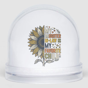 Daughter In Law Favorite Child Sunflower Vintage S Snowglobe