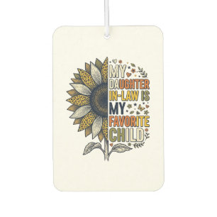 Daughter In Law Favourite Child Sunflower Vintage  Air Freshener