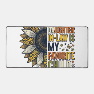 Daughter In Law Favourite Child Sunflower Vintage  Desk Mat