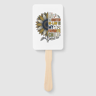 Daughter In Law Favourite Child Sunflower Vintage Hand Fan