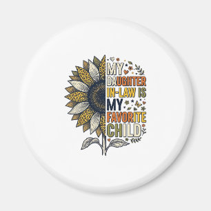 Daughter In Law Favourite Child Sunflower Vintage Magnet