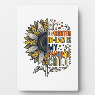 Daughter In Law Favourite Child Sunflower Vintage  Plaque
