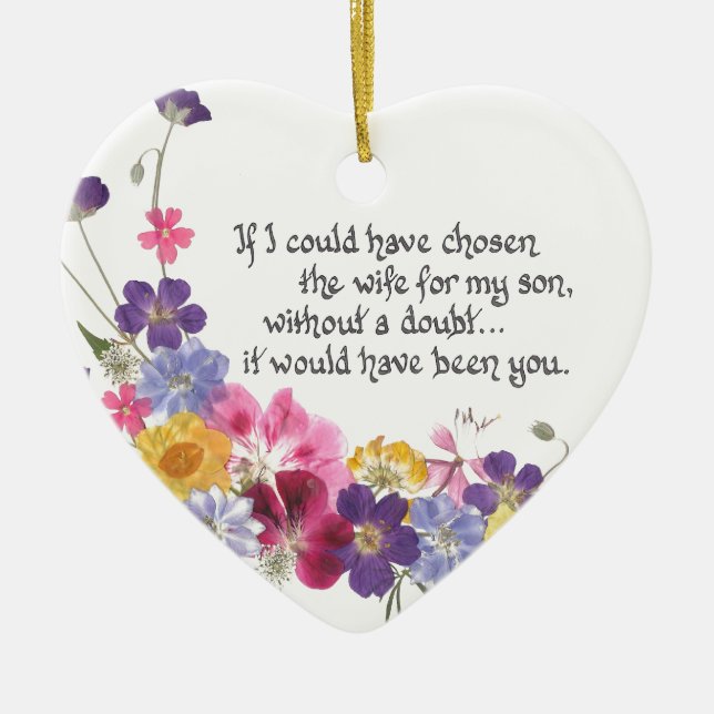 Daughter-in-Law gift Ceramic Ornament (Front)