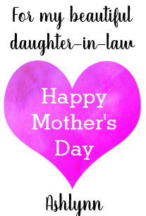 Happy Mothers Day Daughter In Law Cards Greeting Cards More Zazzle Ca