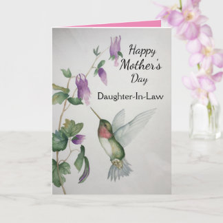 Daughter-In-Law Mother's Day Hummingbird Card